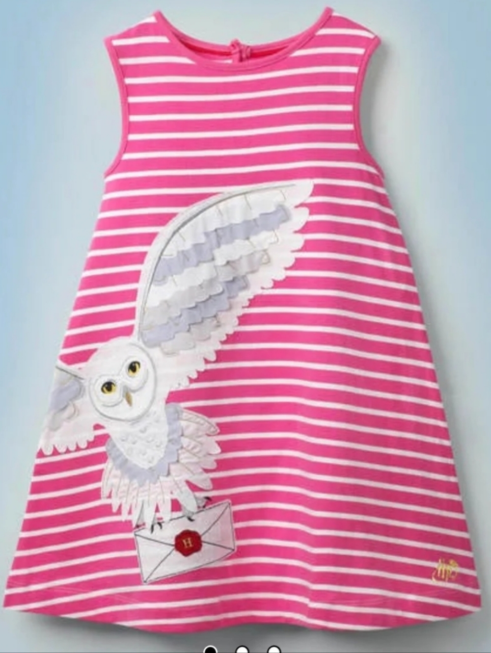 Mini Boden Harry Potter Hedwig Dress Sz 6/7 - Picture 2 of 8